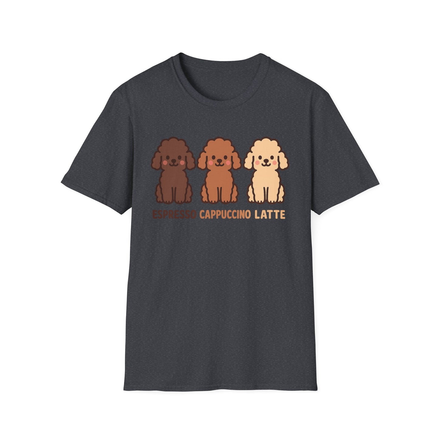 Coffee Poodles Trio- Funny Coffee T-Shirt