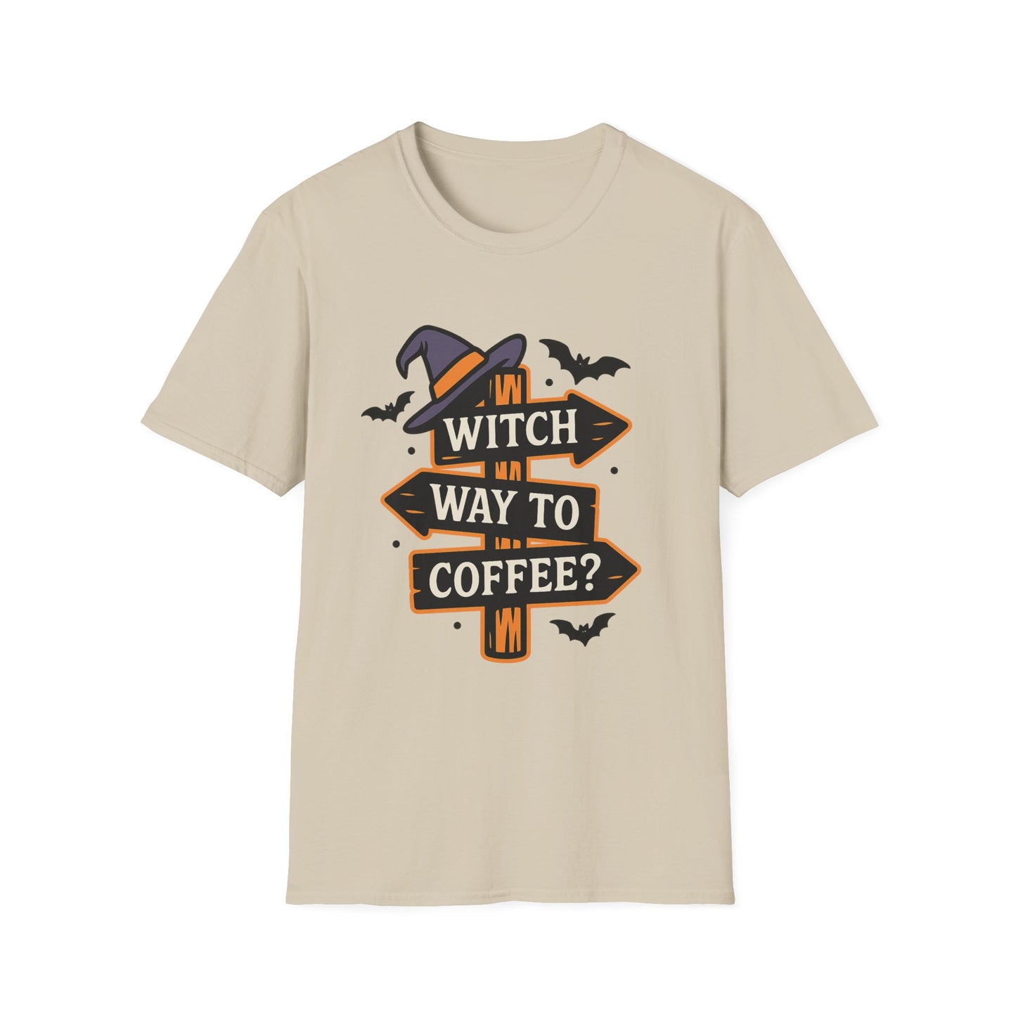 Witch Way to Coffee? - Funny Halloween Coffee T-Shirt