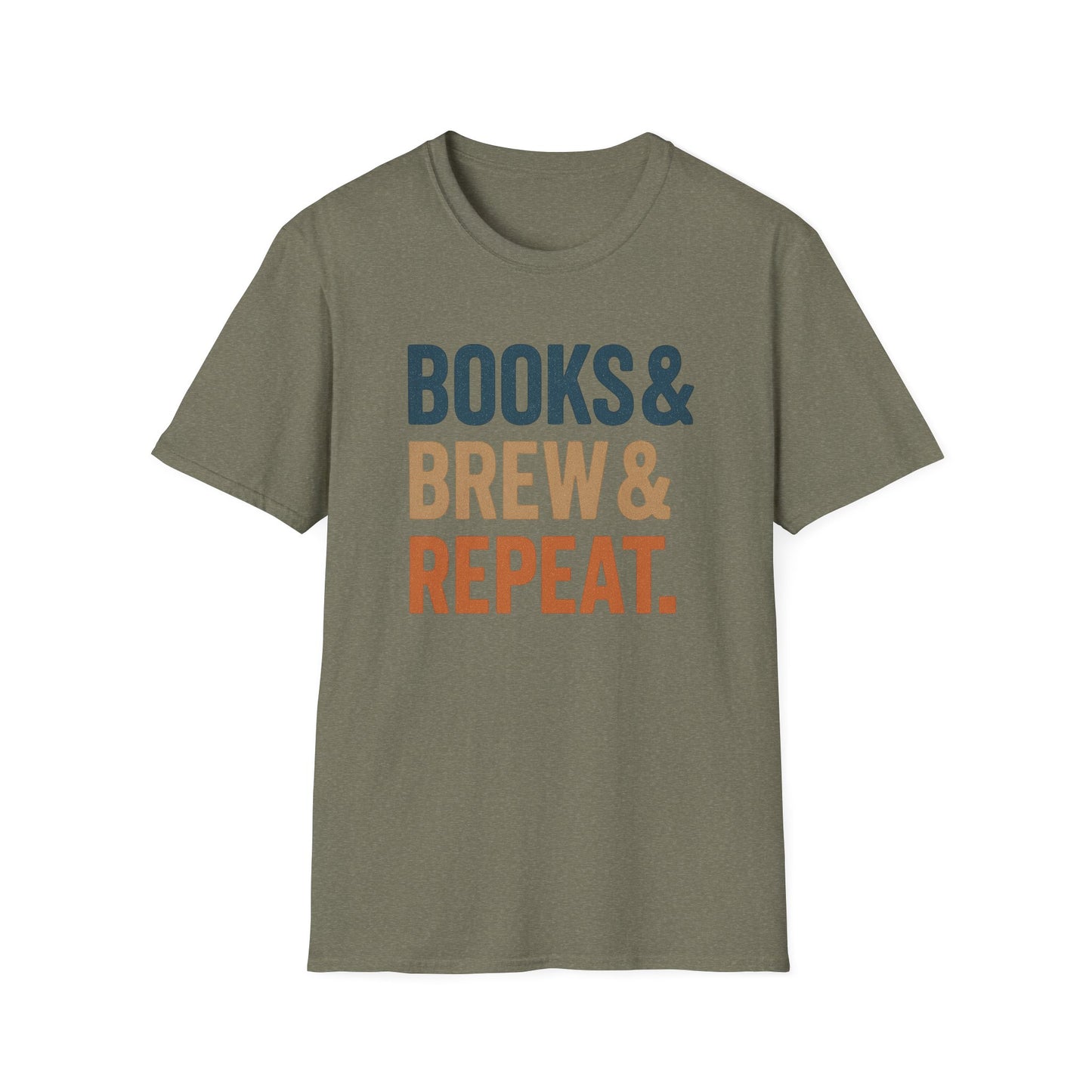 Books, Brew & Repeat - Funny Coffee T-Shirt