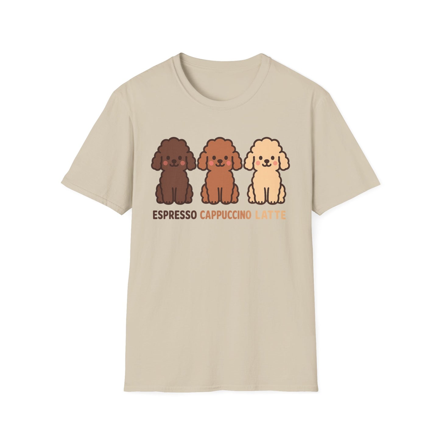 Coffee Poodles Trio- Funny Coffee T-Shirt