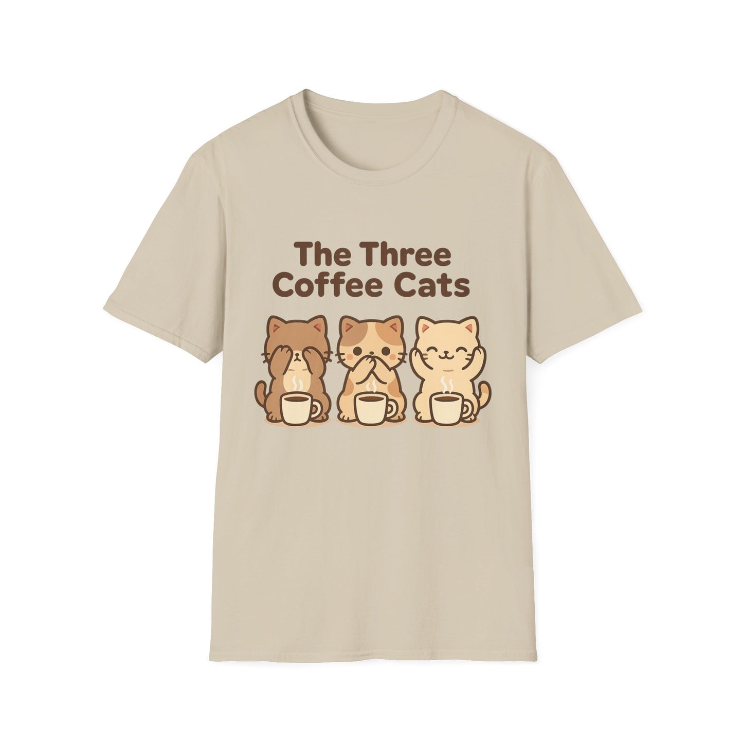 The Three Coffee Cats - Funny Coffee T-Shirt