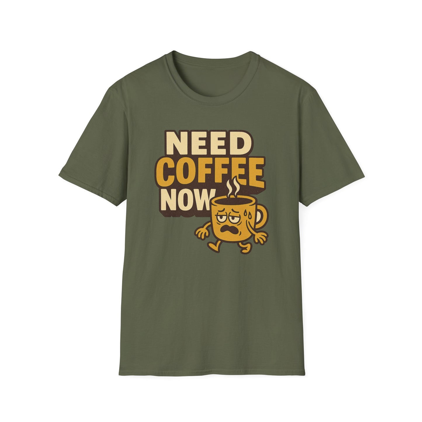 Cute Need Coffee Now - Funny Coffee T-Shirt