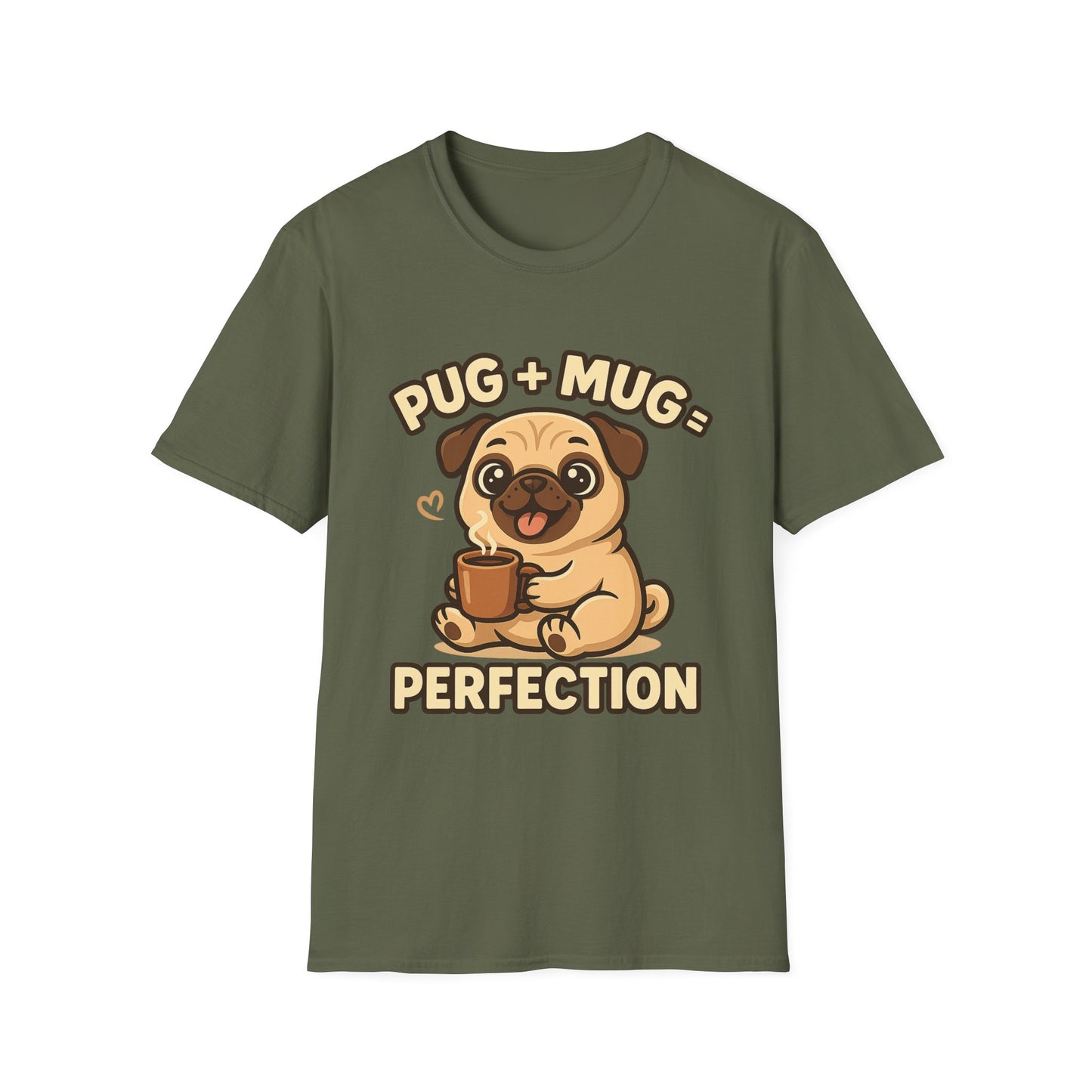 Pug Mug Perfection Funny Coffee T-Shirt