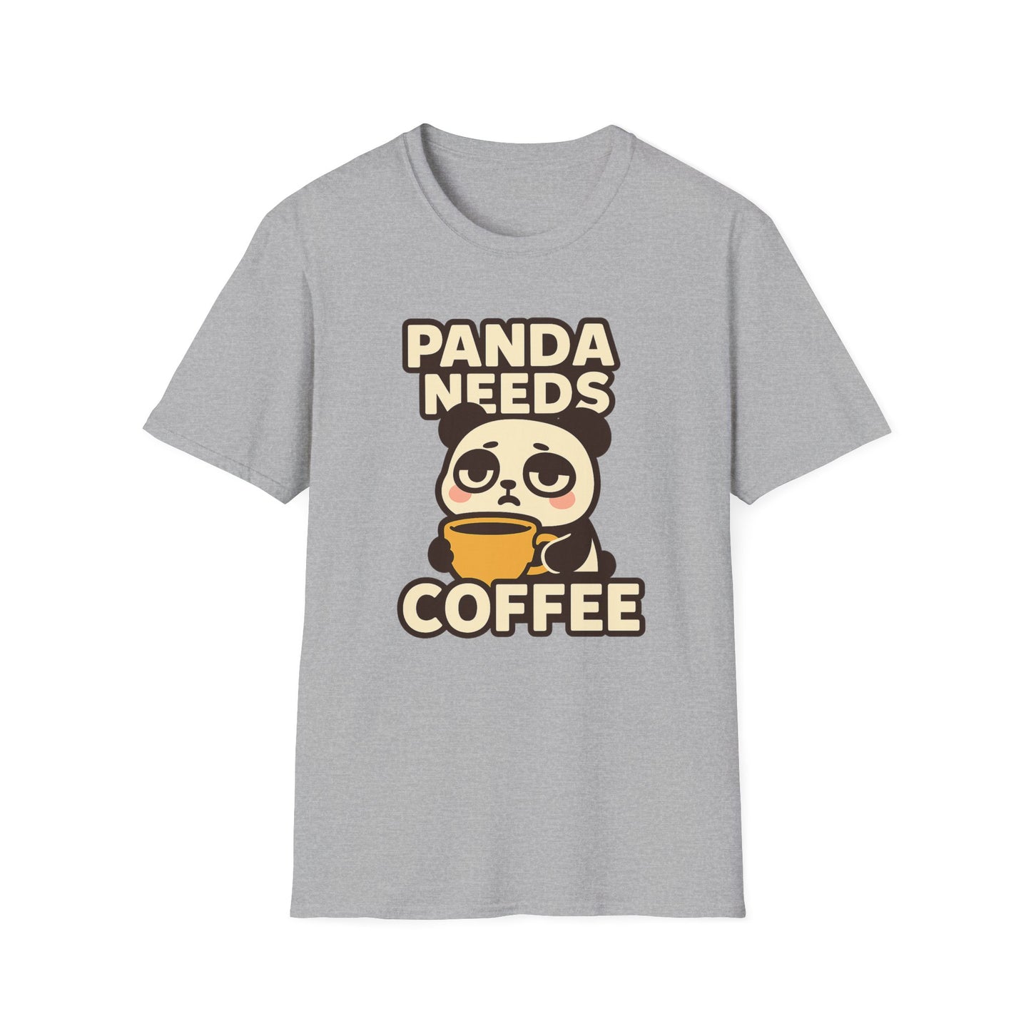PANDA NEEDS COFFEE- Funny Coffee T-Shirt