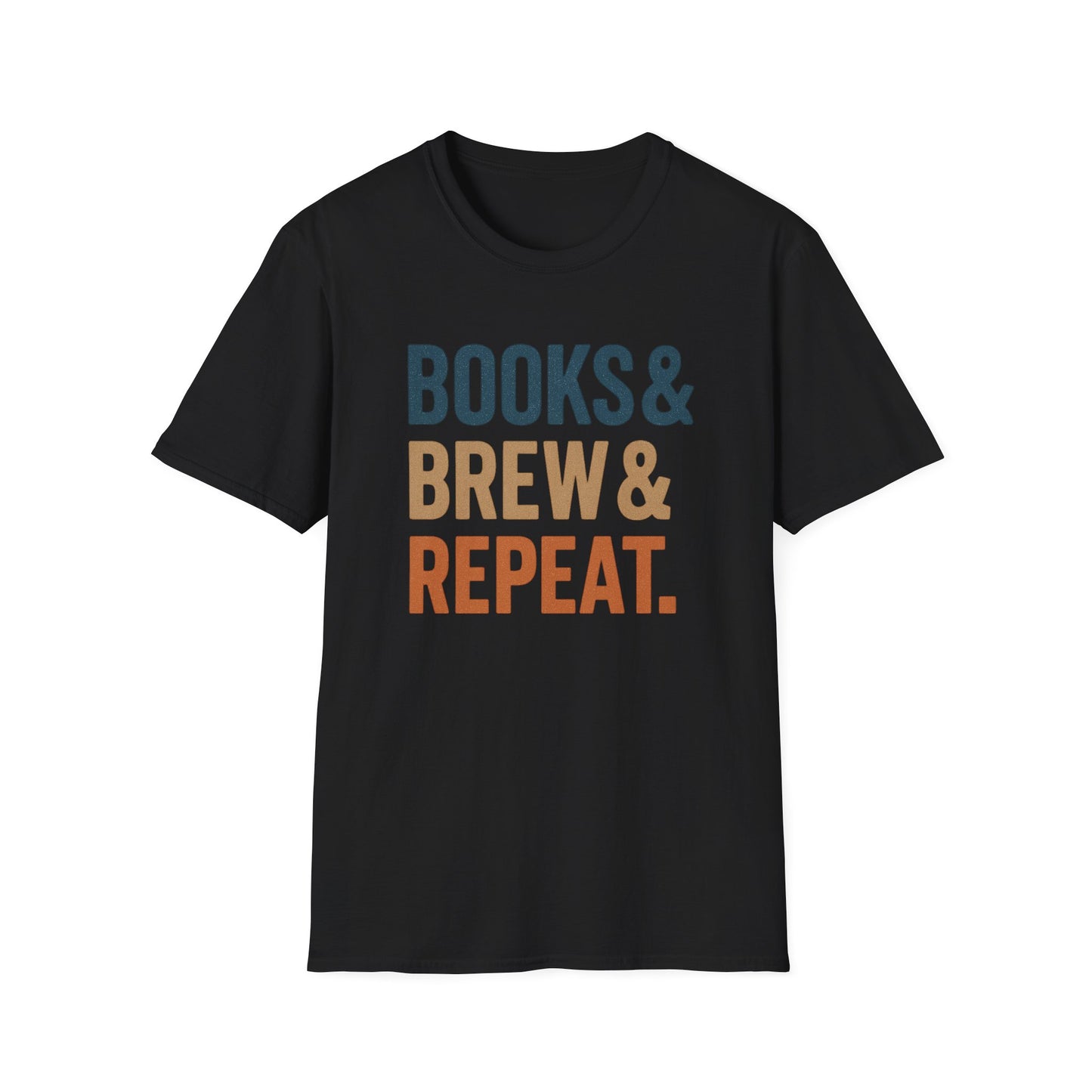 Books, Brew & Repeat - Funny Coffee T-Shirt
