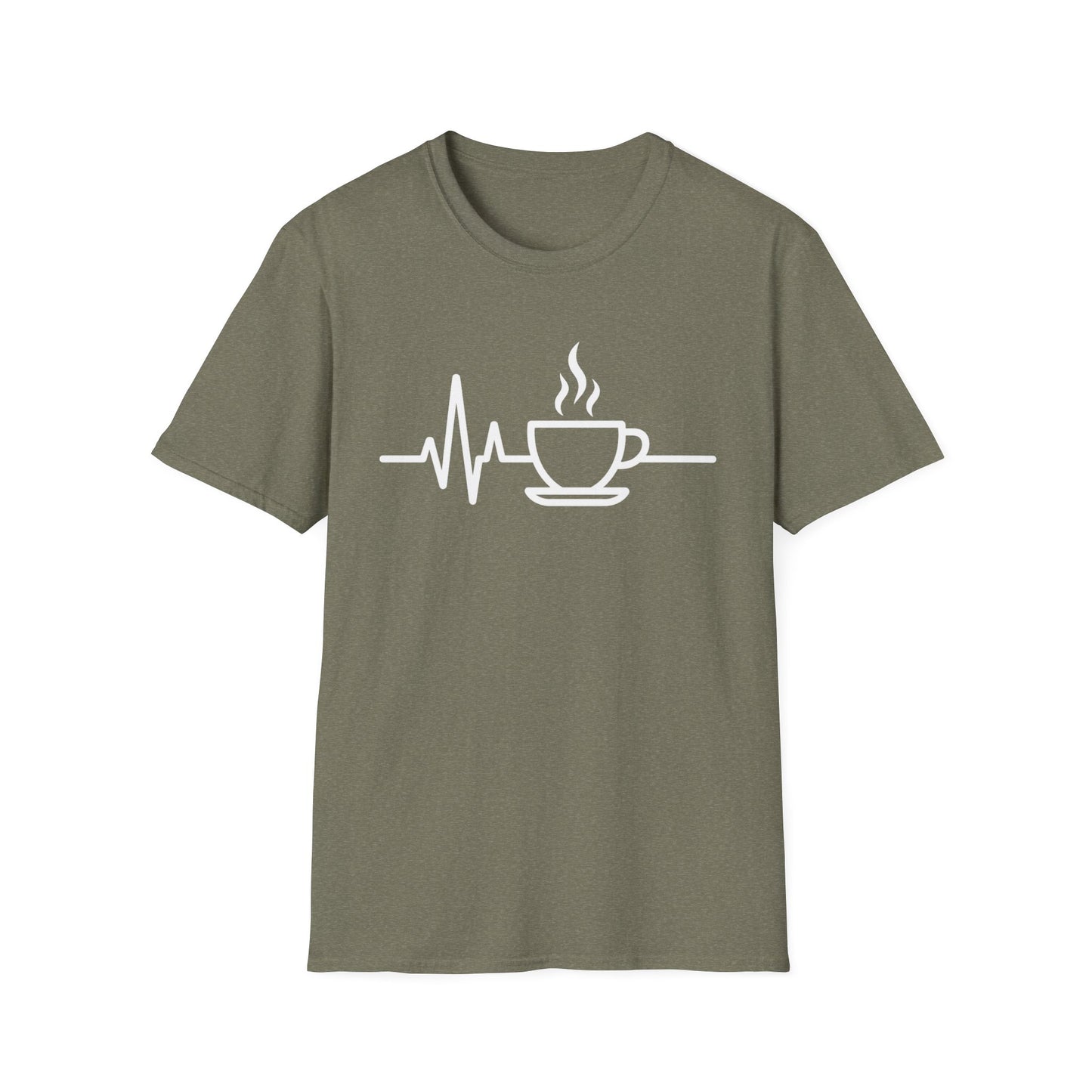 Heartbeat Coffee Cup - Funny Coffee T-Shirt