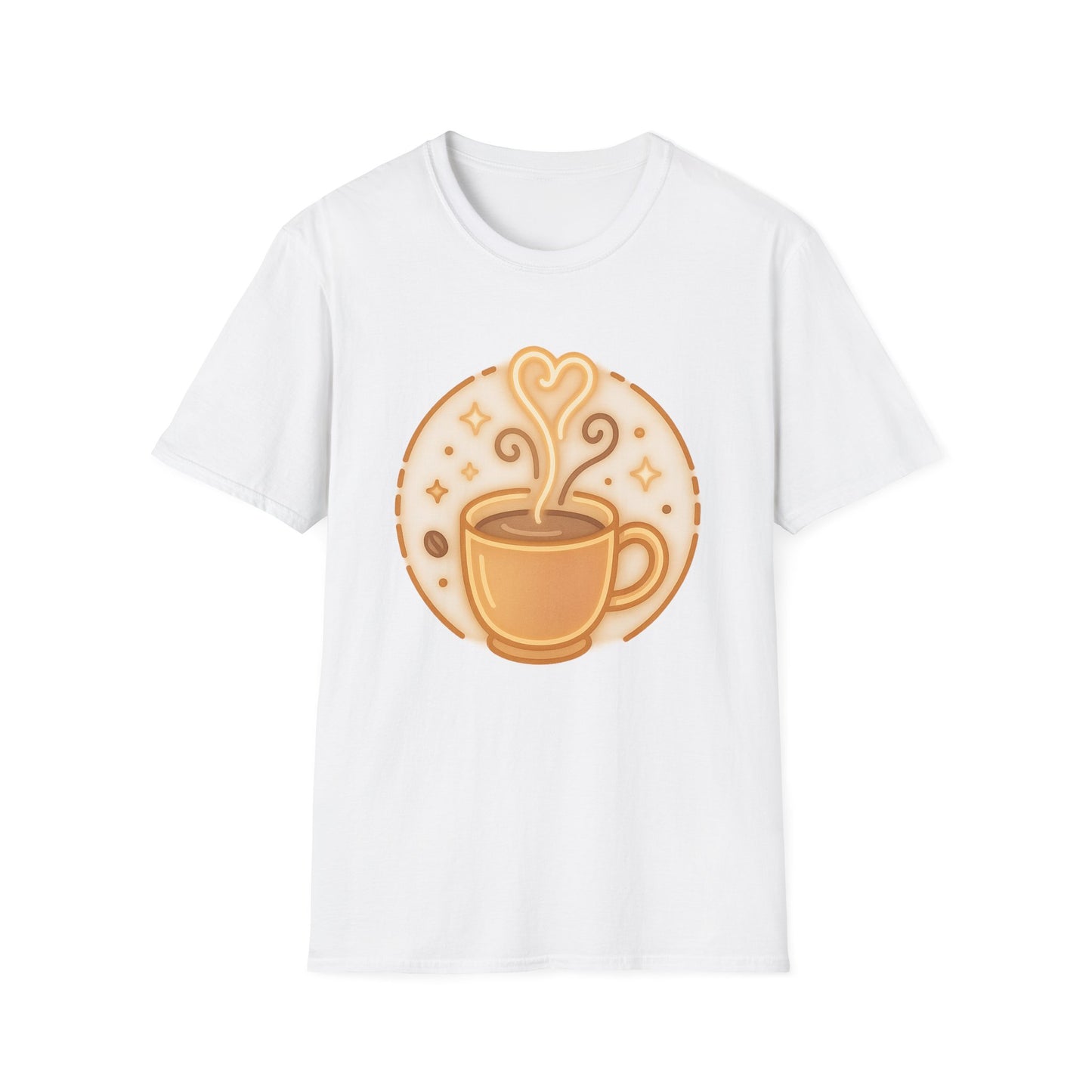 Cozy Neon Coffee Glow - Funny Coffee T-Shirt