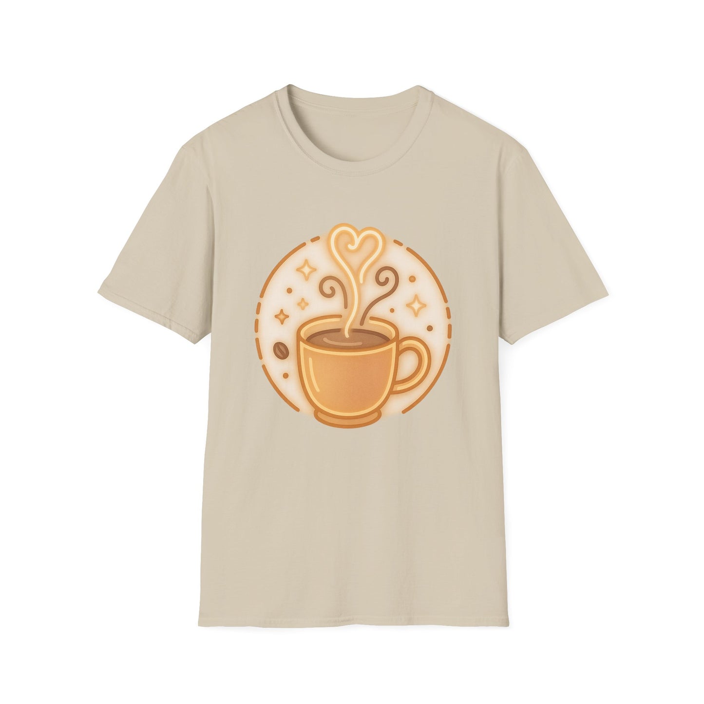 Cozy Neon Coffee Glow - Funny Coffee T-Shirt