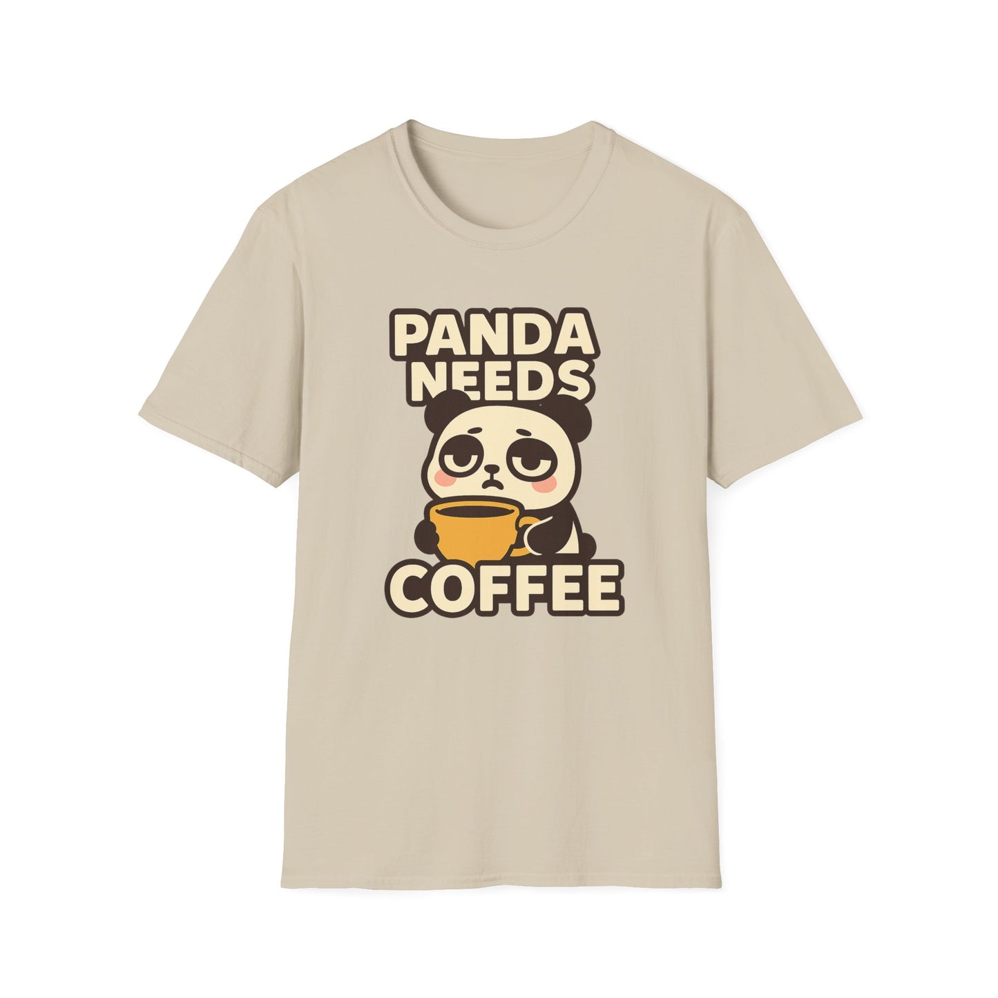 PANDA NEEDS COFFEE- Funny Coffee T-Shirt