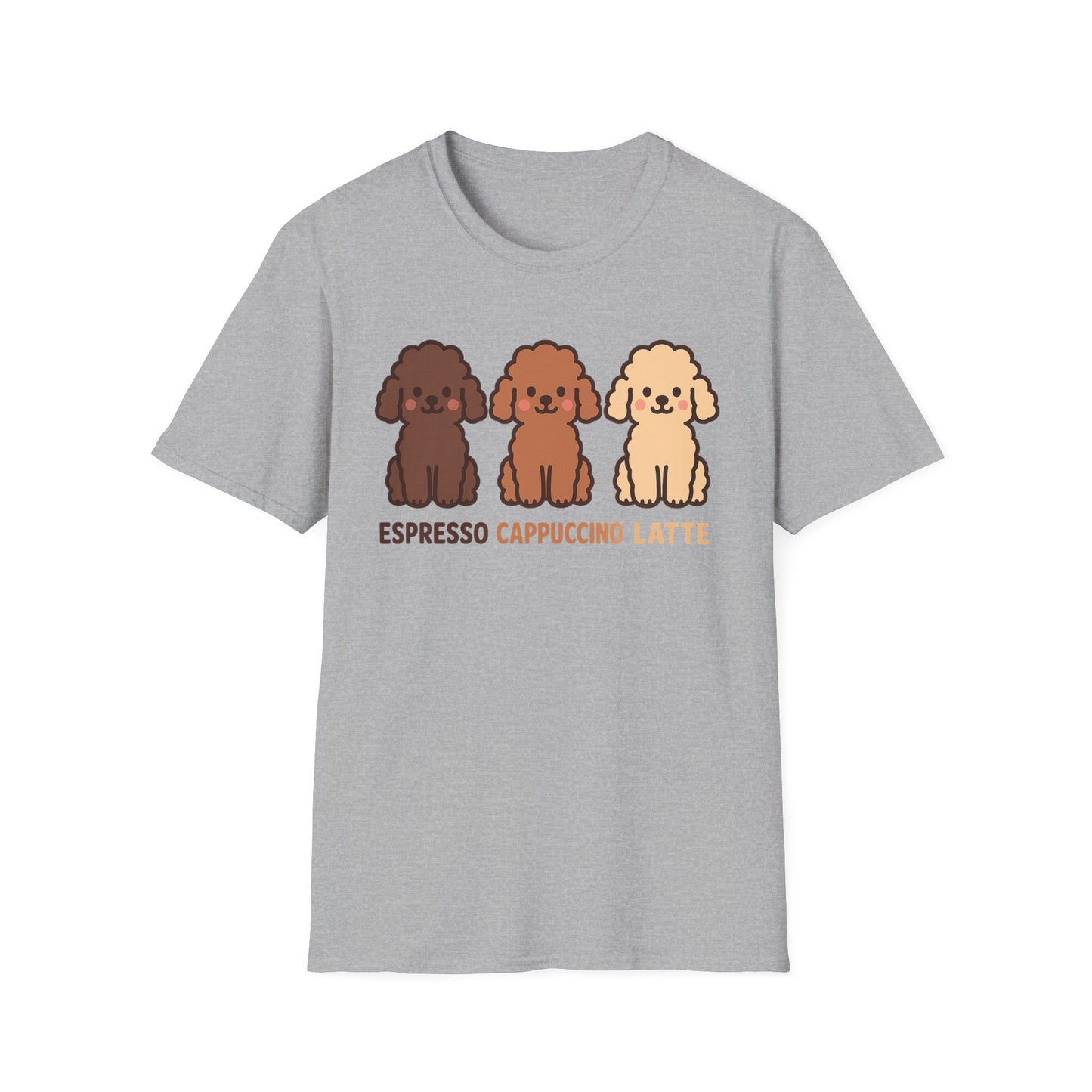 Coffee Poodles Trio- Funny Coffee T-Shirt