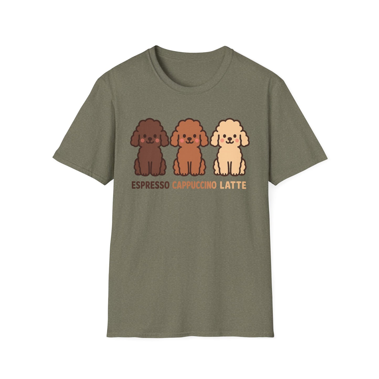 Coffee Poodles Trio- Funny Coffee T-Shirt