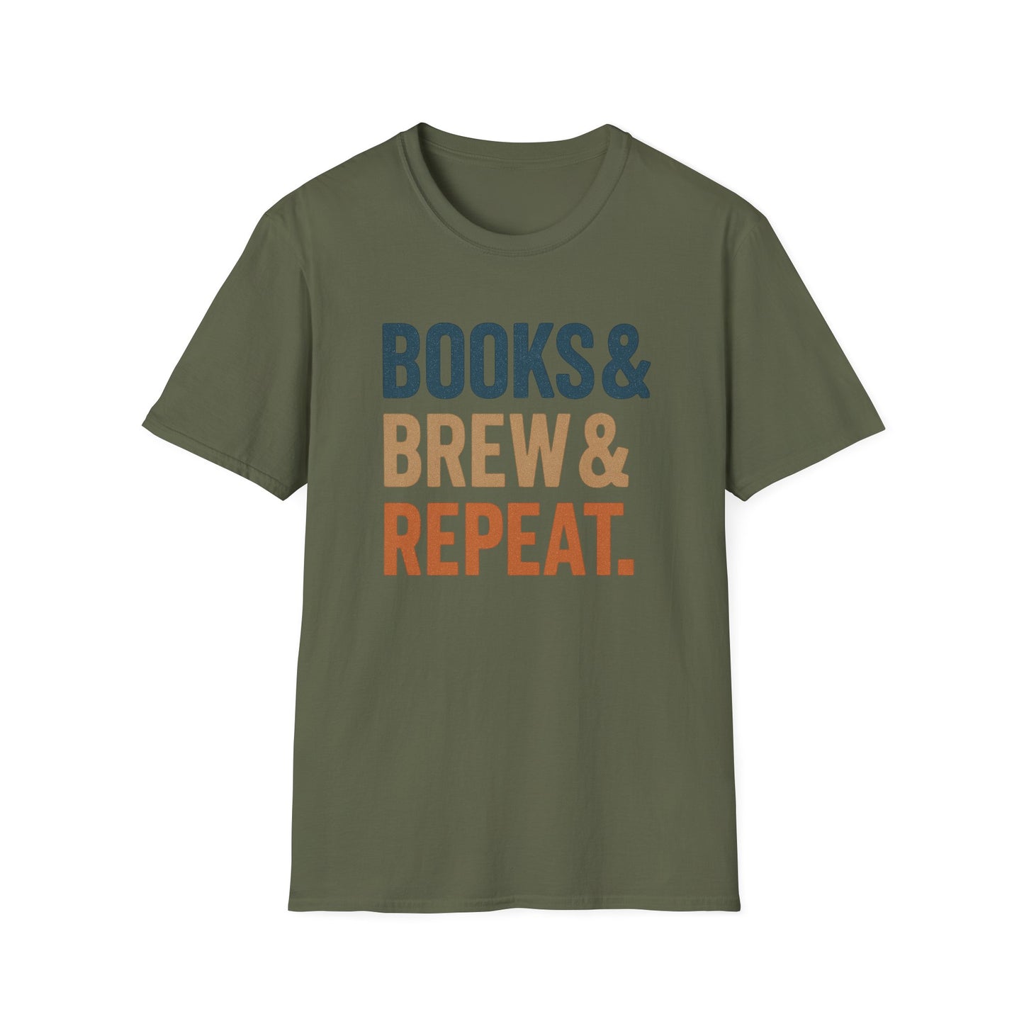 Books, Brew & Repeat - Funny Coffee T-Shirt