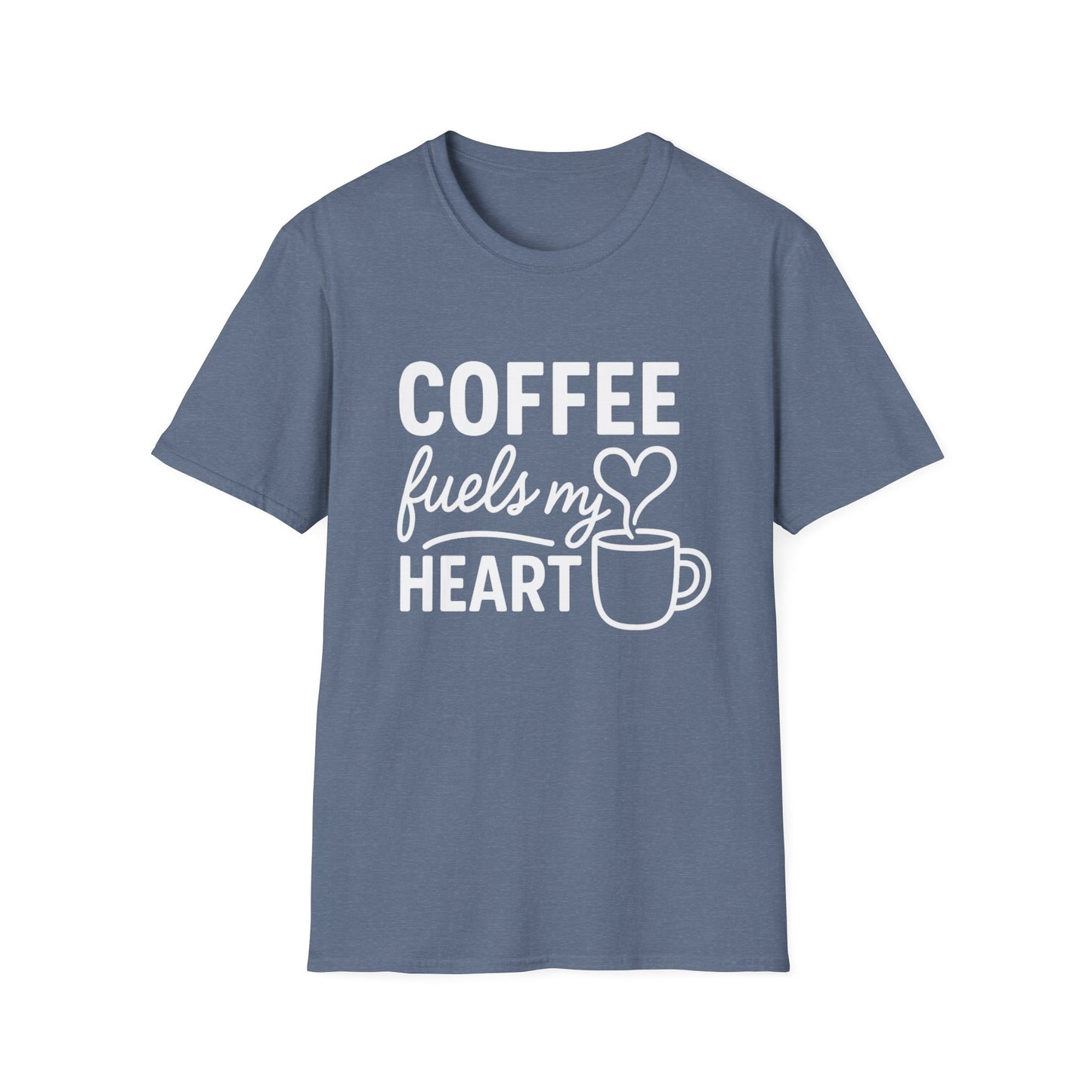 Coffee Fuels My Heart - Funny Coffee T-Shirt
