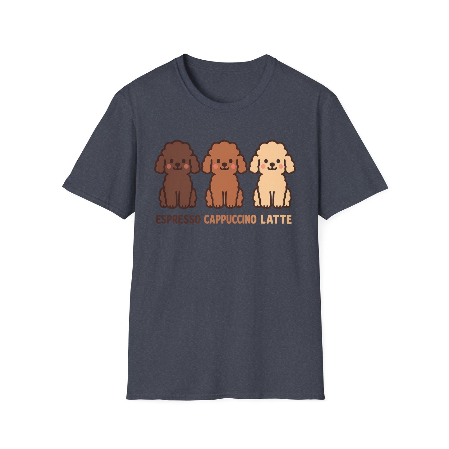 Coffee Poodles Trio- Funny Coffee T-Shirt
