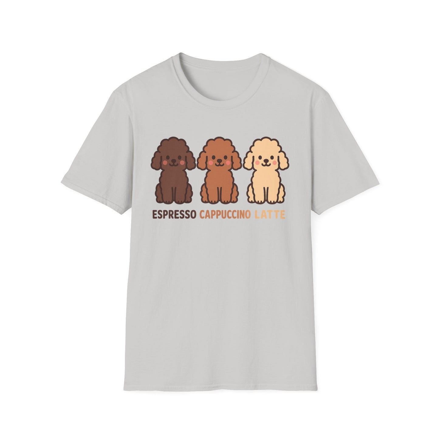 Coffee Poodles Trio- Funny Coffee T-Shirt