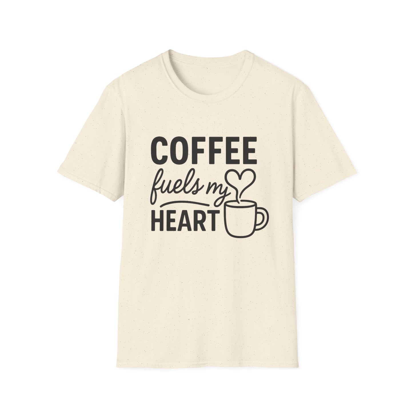 Coffee Fuels My Heart - Funny Coffee T-Shirt
