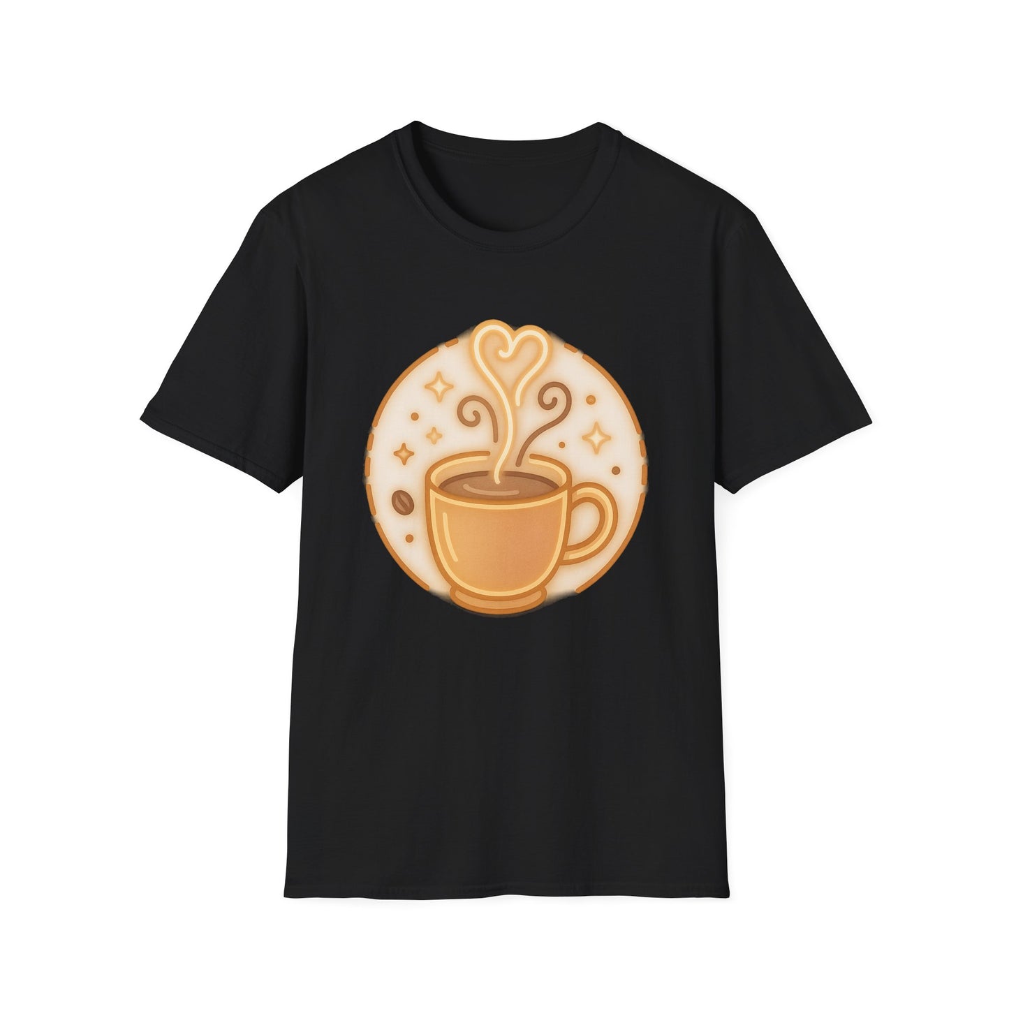 Cozy Neon Coffee Glow - Funny Coffee T-Shirt