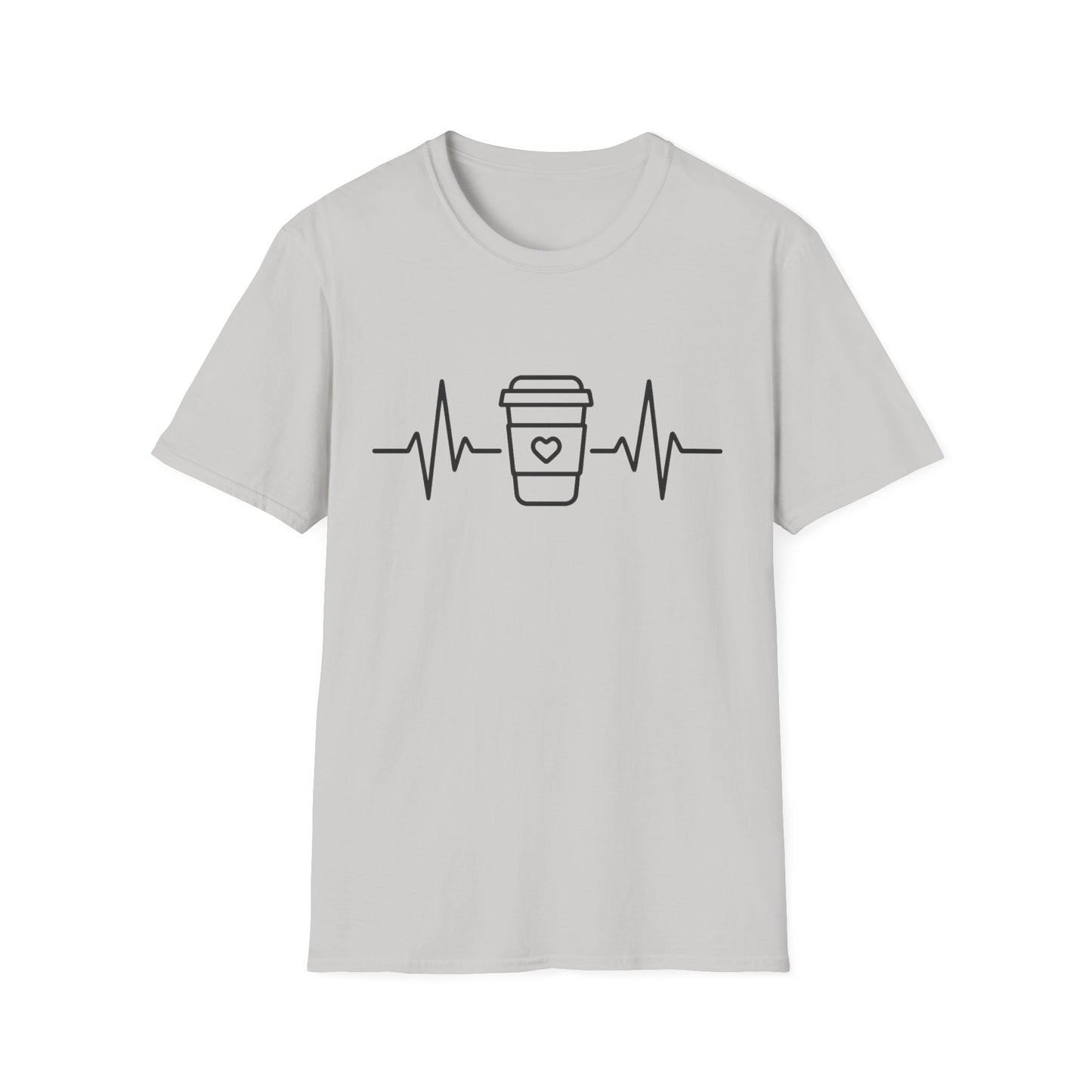 Caffeine Heartbeat - Funny Coffee T-Shirt