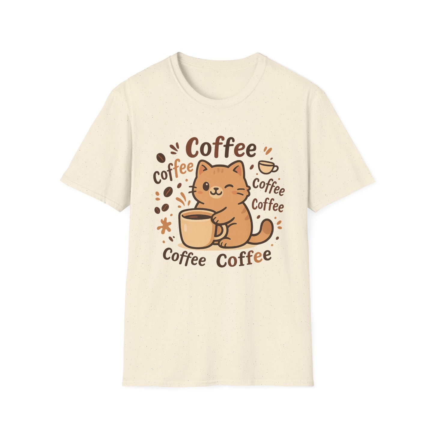 Coffee & Cat - Funny Coffee T-Shirt