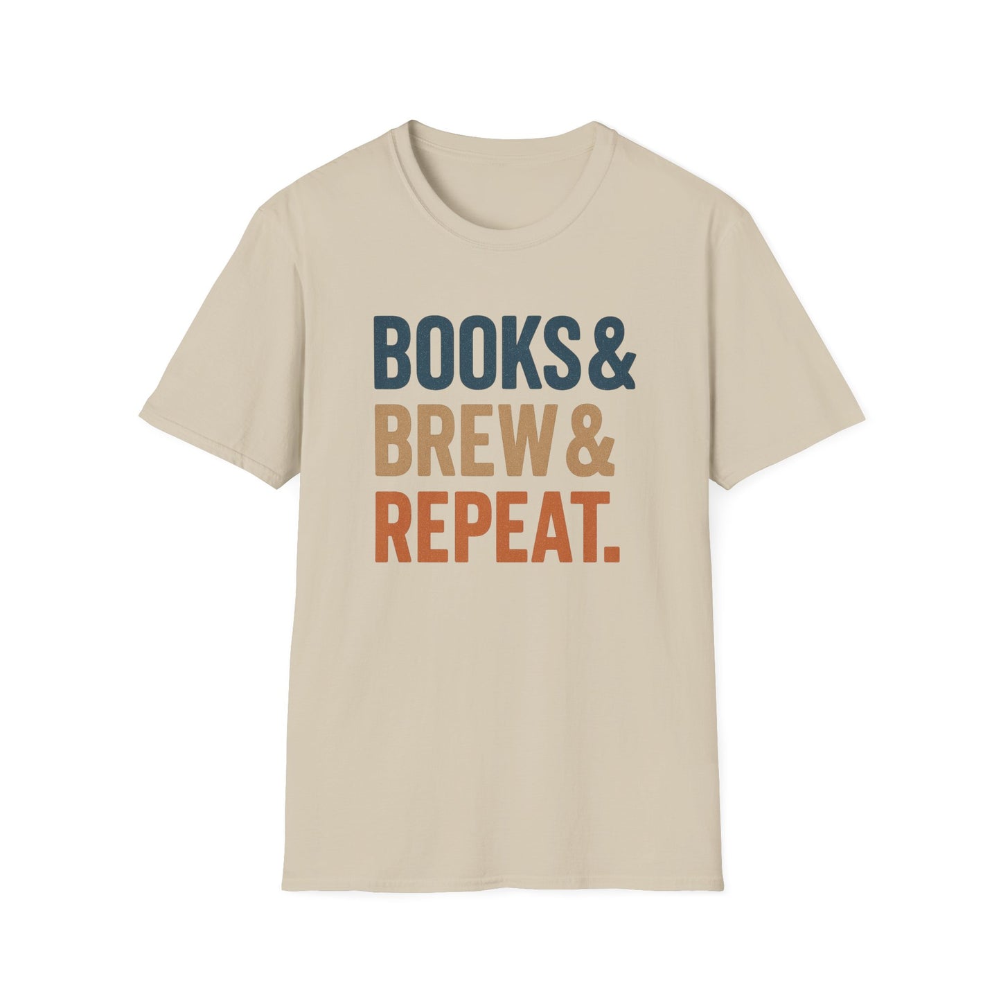 Books, Brew & Repeat - Funny Coffee T-Shirt