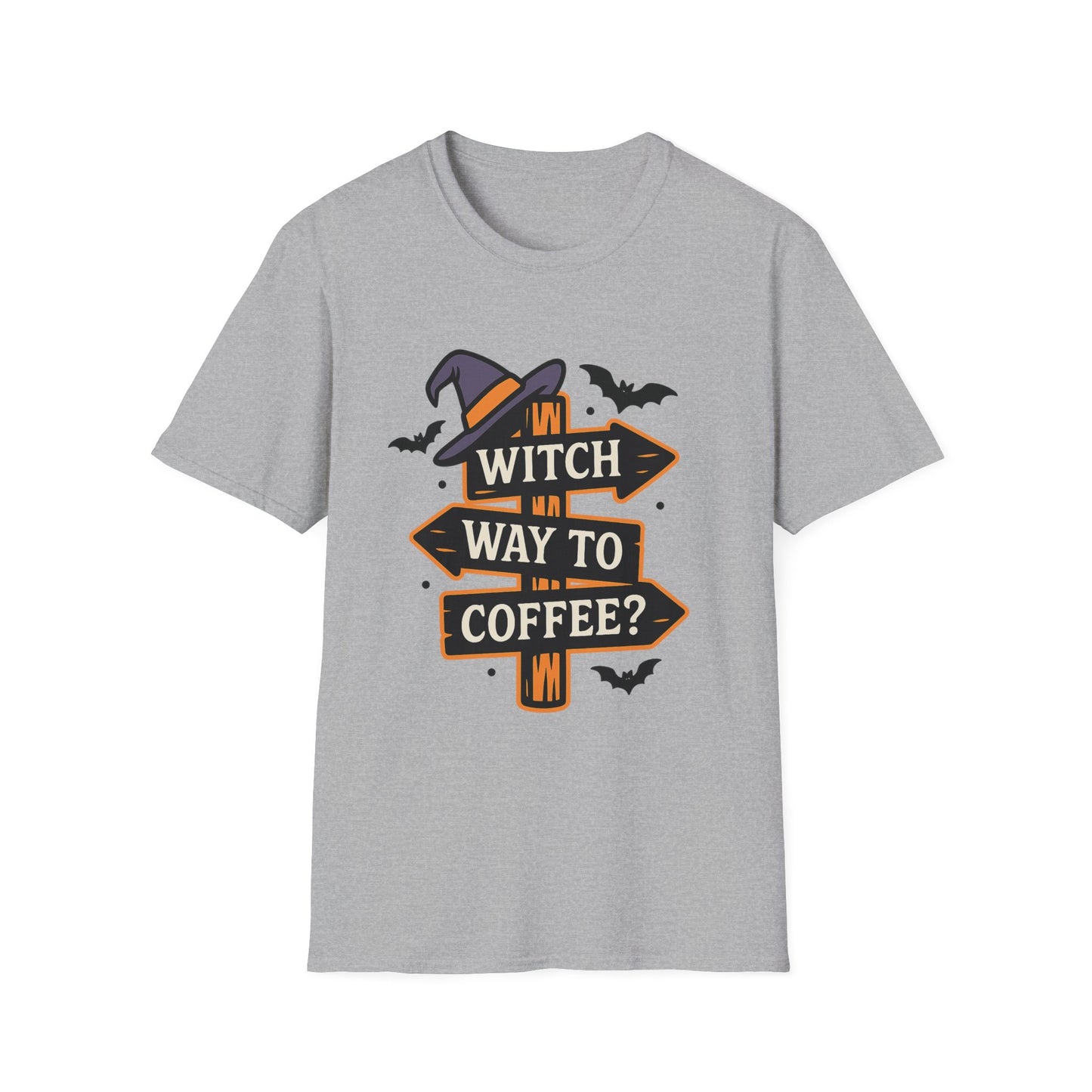 Witch Way to Coffee? - Funny Halloween Coffee T-Shirt