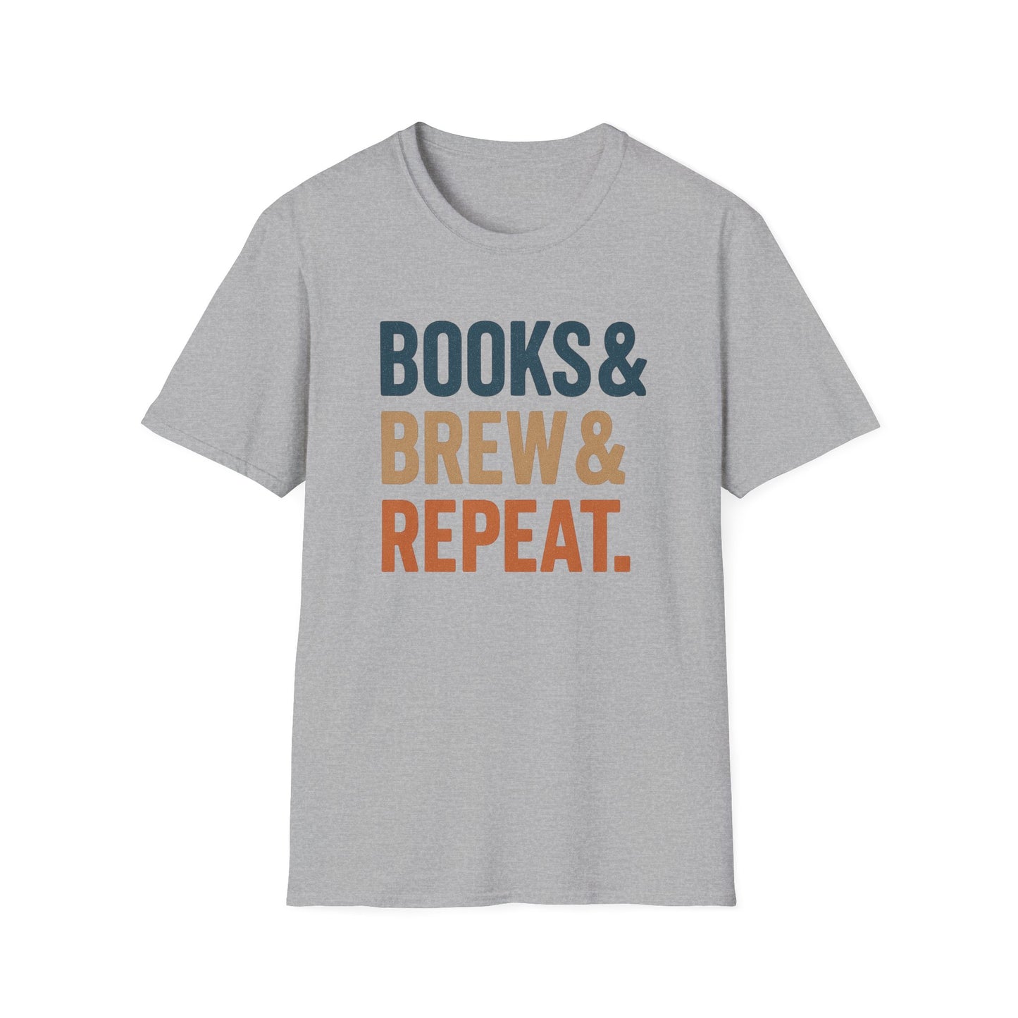 Books, Brew & Repeat - Funny Coffee T-Shirt
