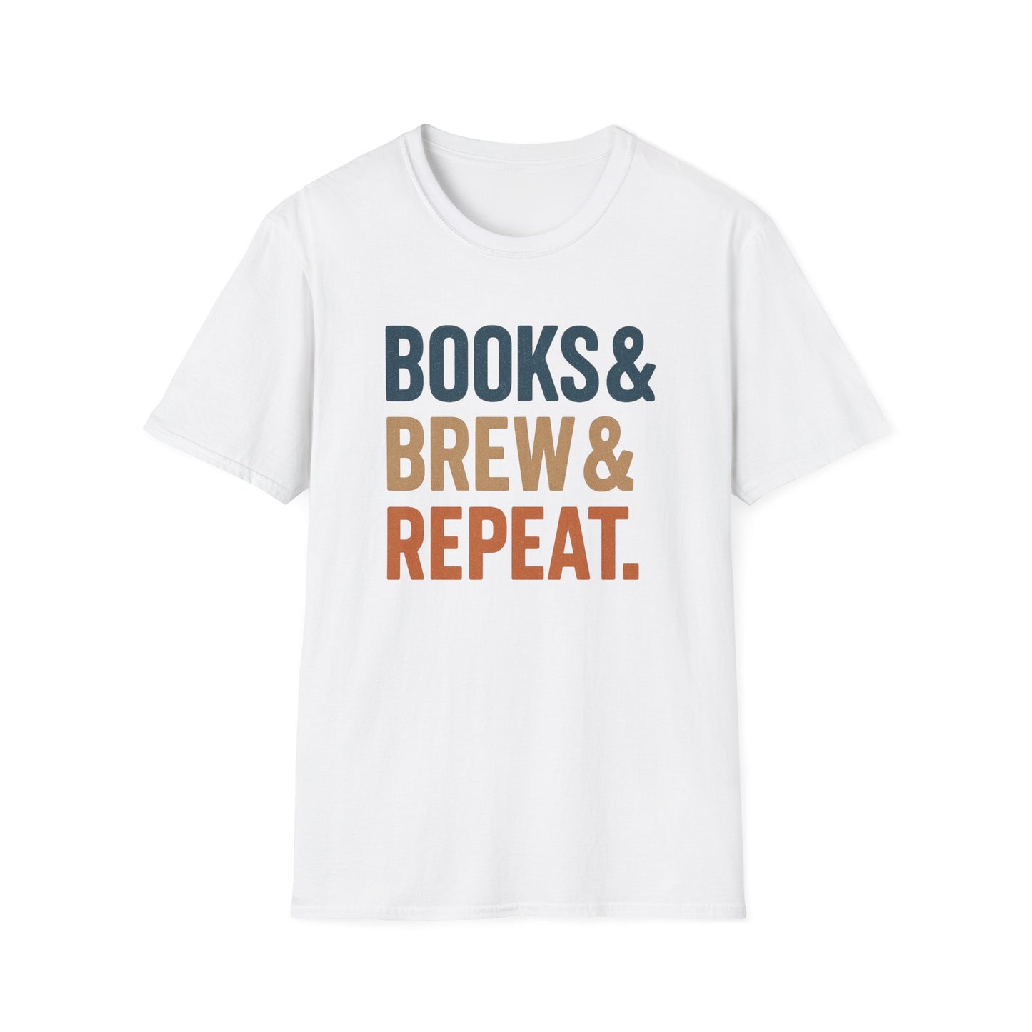 Books, Brew & Repeat - Funny Coffee T-Shirt