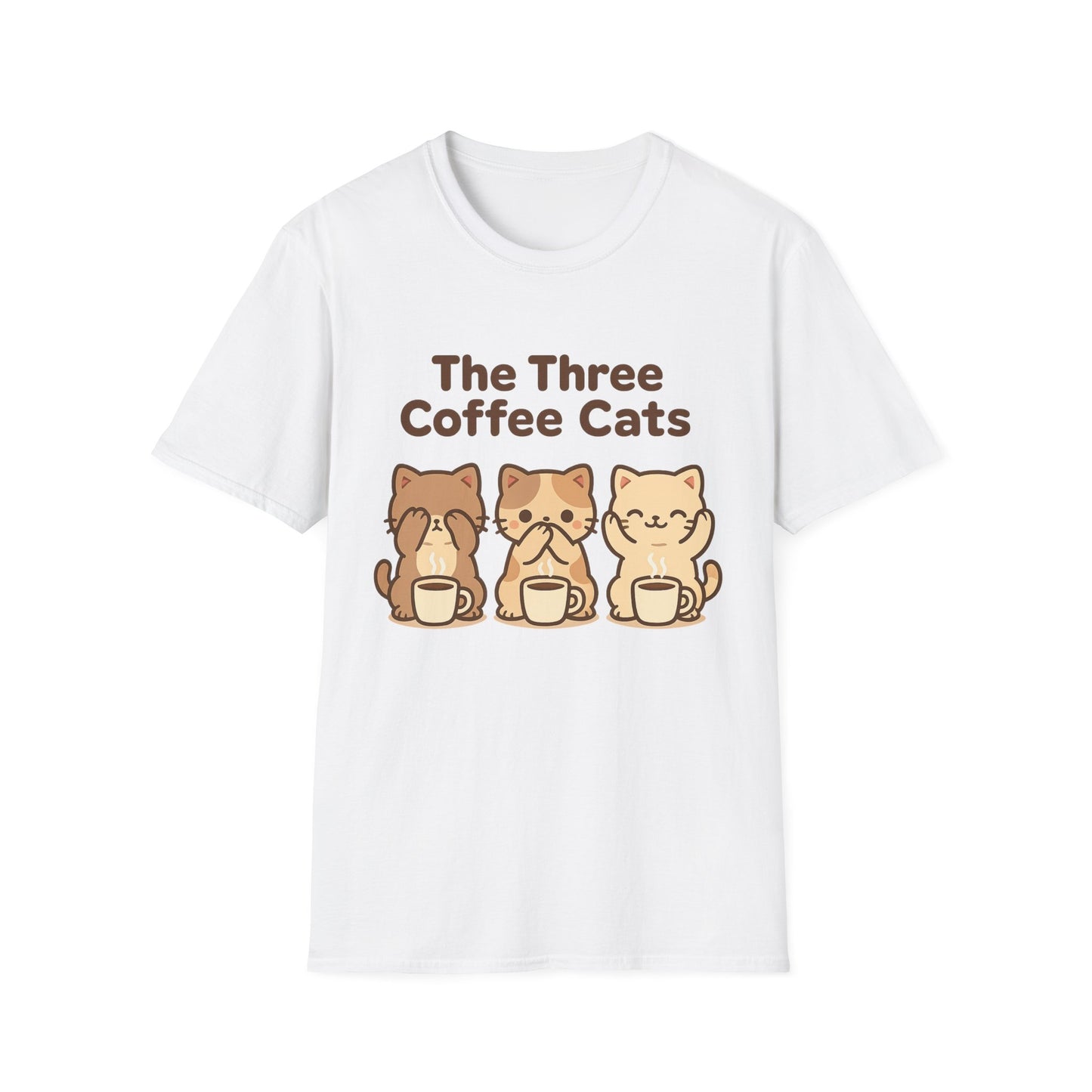 The Three Coffee Cats - Funny Coffee T-Shirt