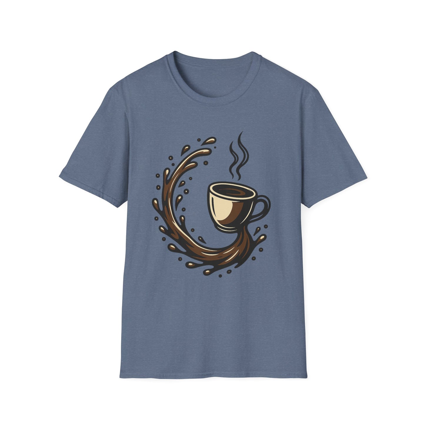 Coffee Splash Silhouette - Funny Halloween Coffee T-Shirt