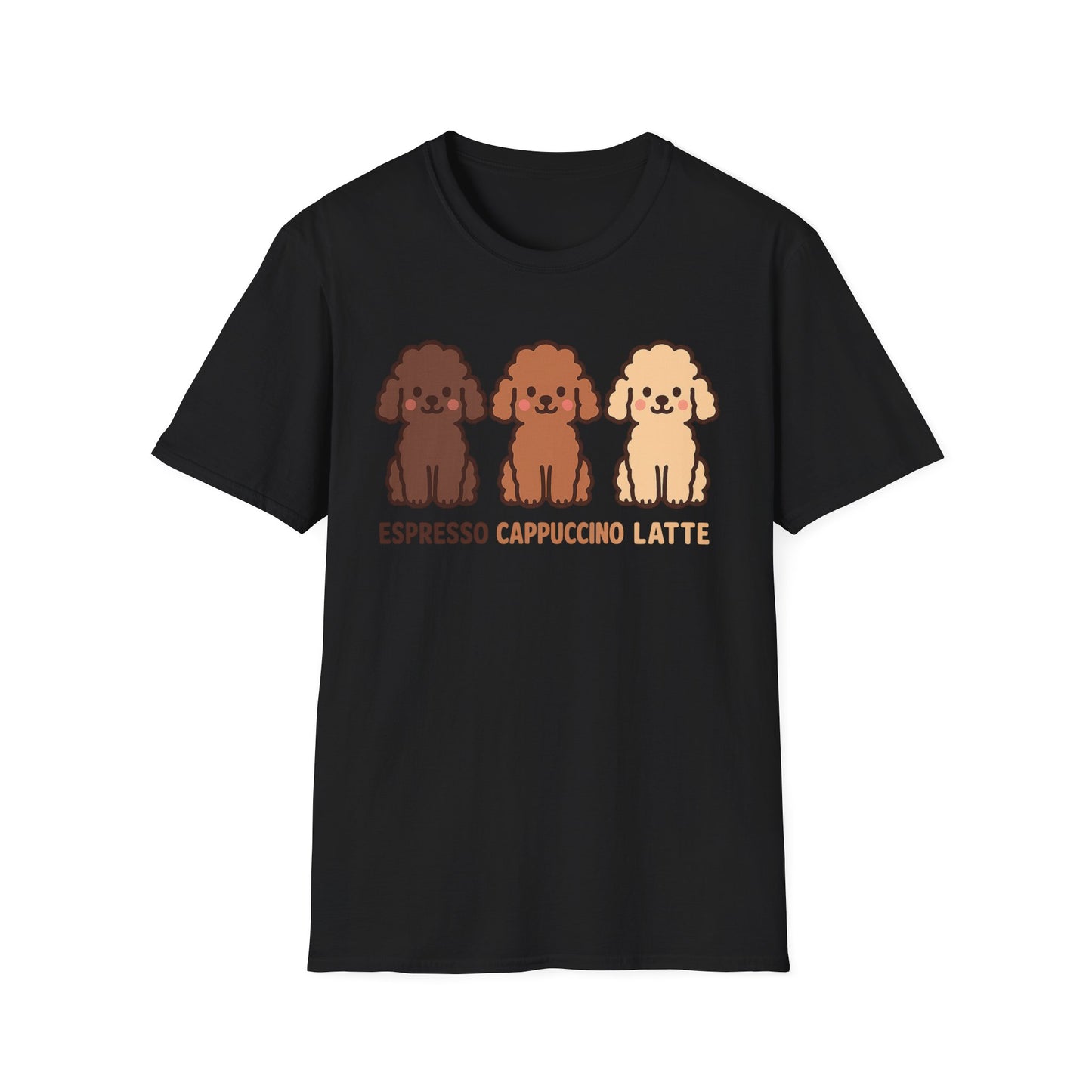 Coffee Poodles Trio- Funny Coffee T-Shirt