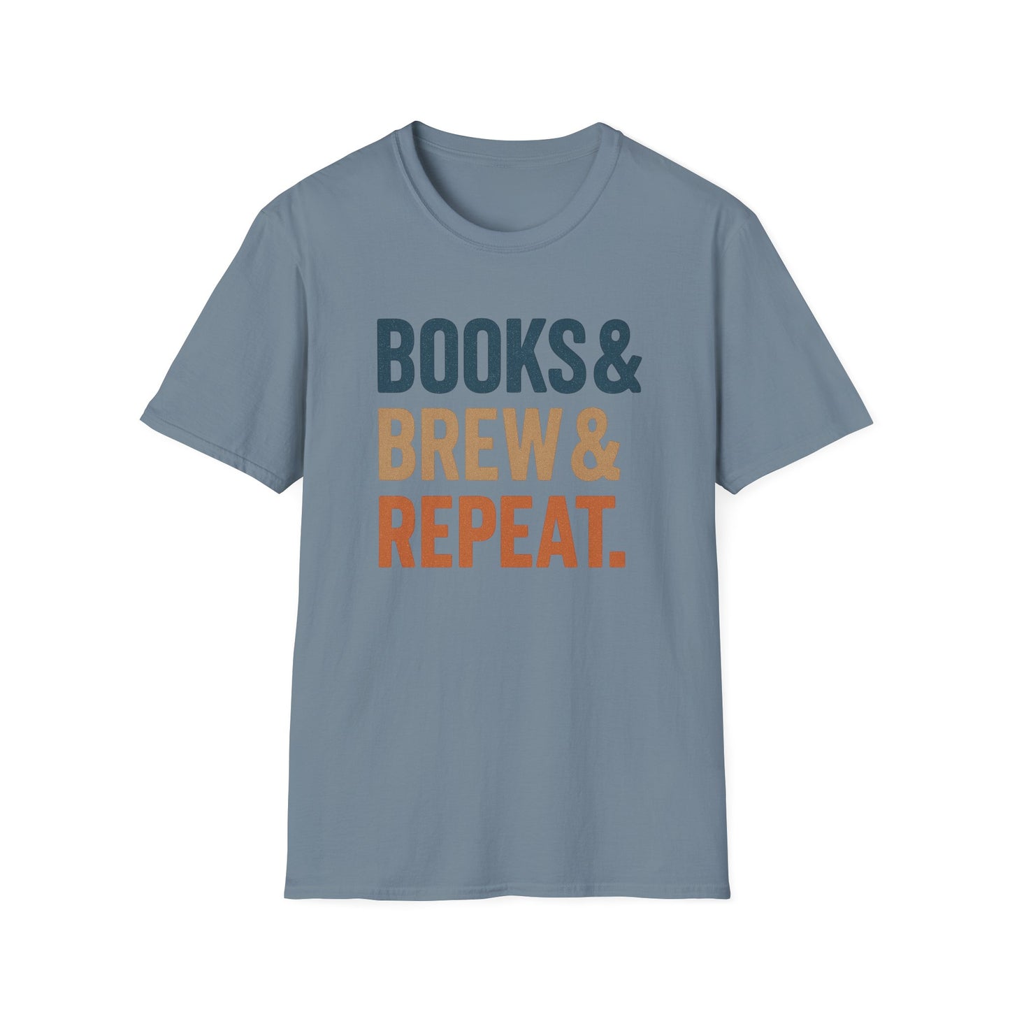 Books, Brew & Repeat - Funny Coffee T-Shirt