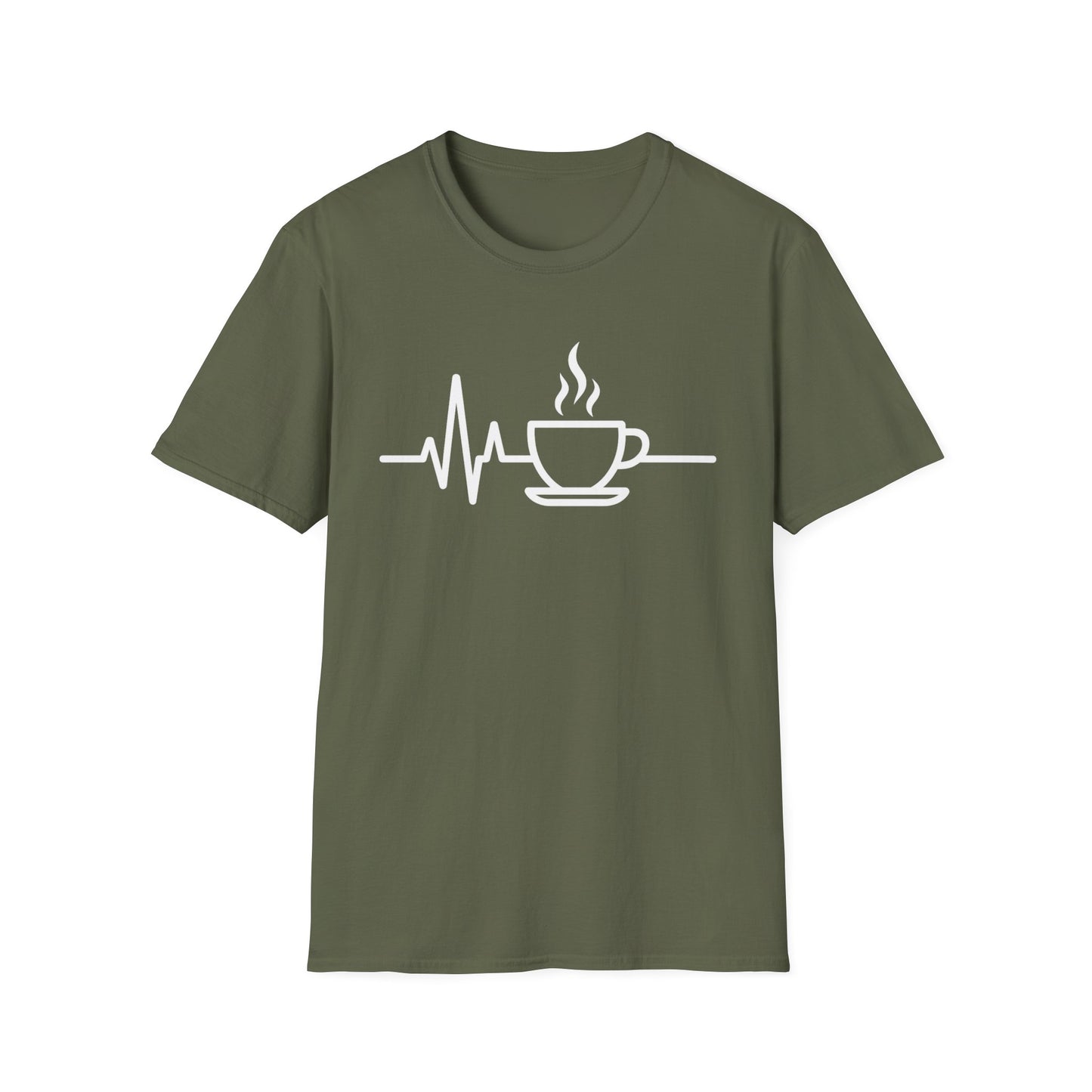 Heartbeat Coffee Cup - Funny Coffee T-Shirt