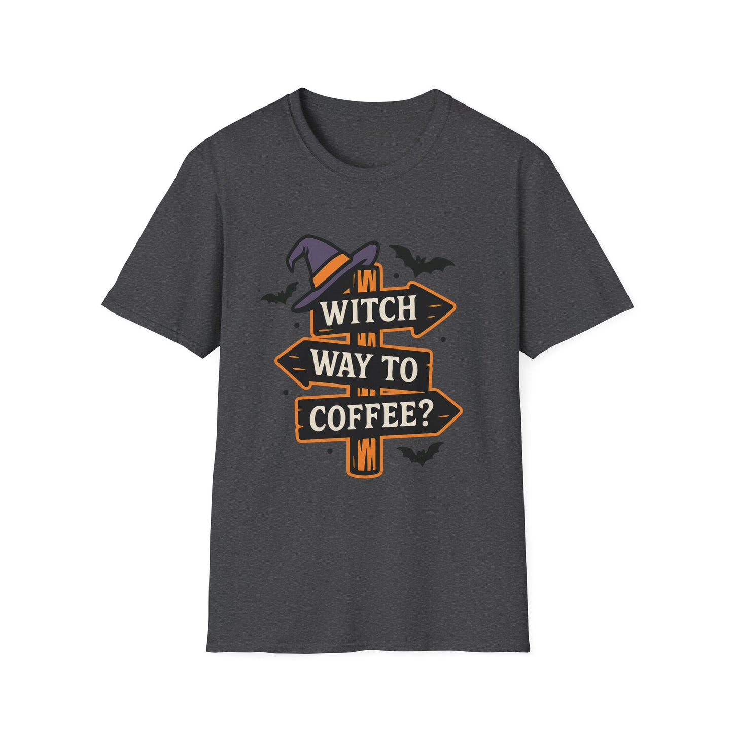 Witch Way to Coffee? - Funny Halloween Coffee T-Shirt