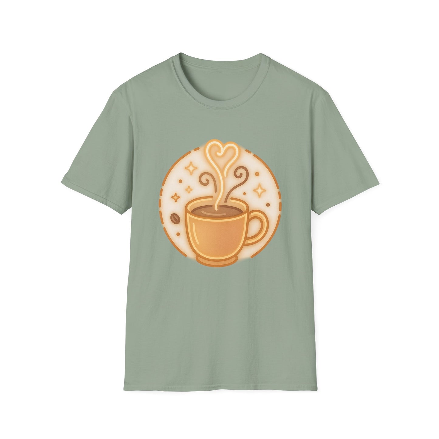 Cozy Neon Coffee Glow -  Funny Coffee T-Shirt