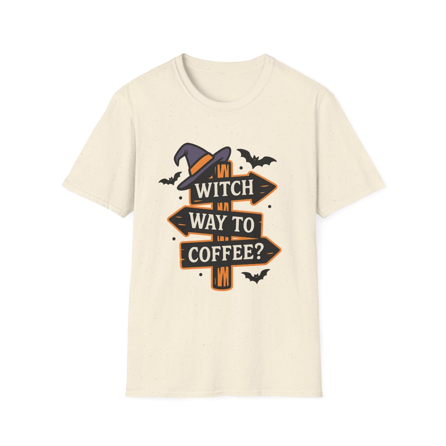 Witch Way to Coffee? -  Funny Halloween Coffee T-Shirt