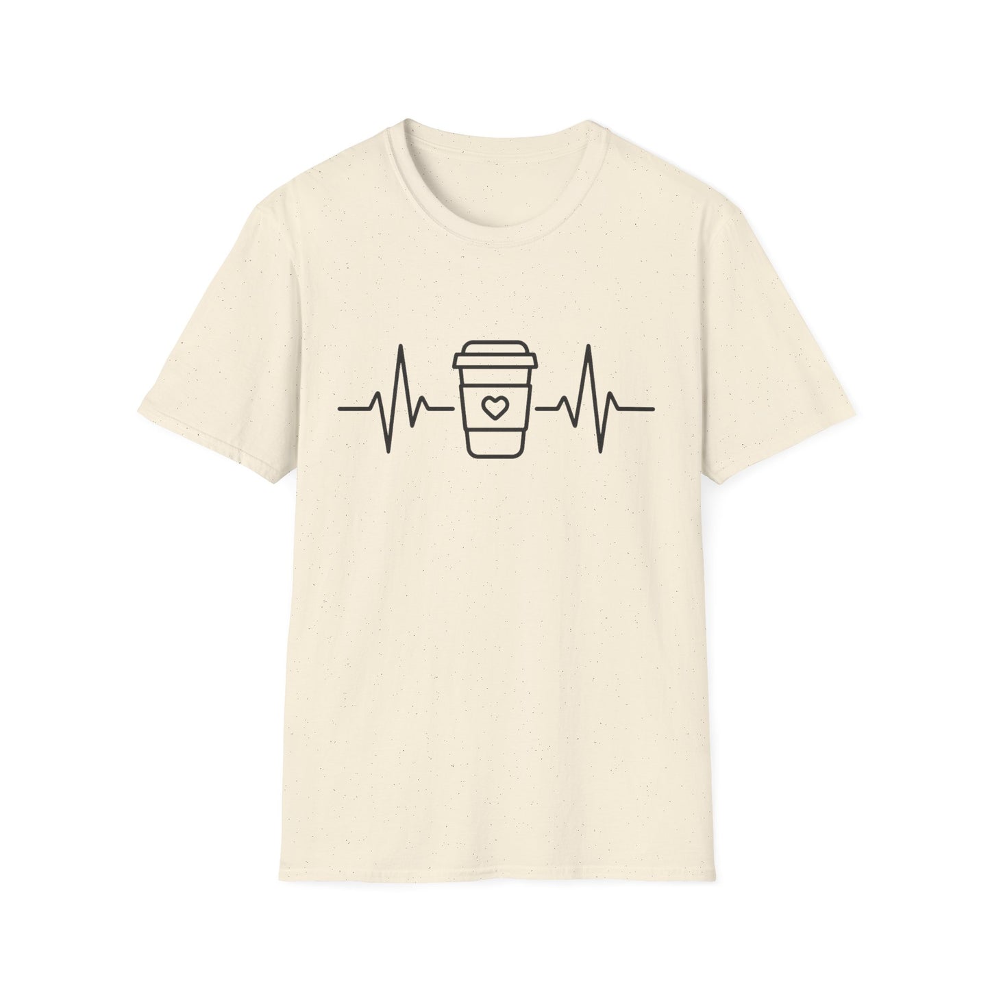 Caffeine Heartbeat -  Funny Coffee T-Shirt