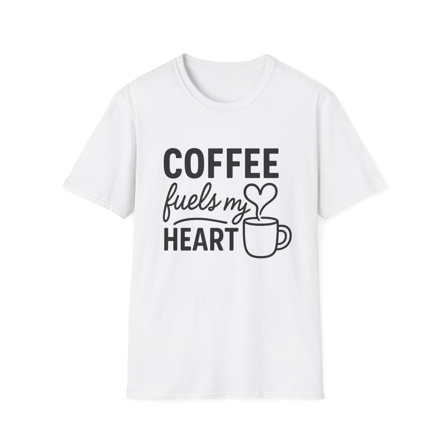 Coffee Fuels My Heart -  Funny Coffee T-Shirt