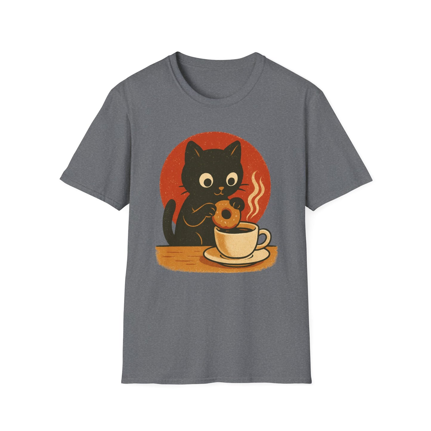 Cat Donut & Coffee -  Funny Coffee T-Shirt