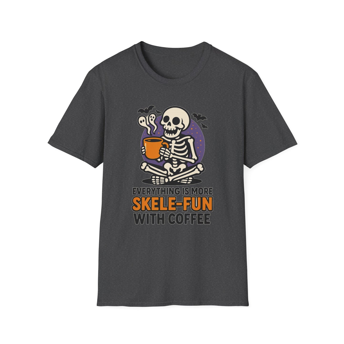 Everything Is More Skele-fun With Coffee -  Funny Coffee T-Shirt