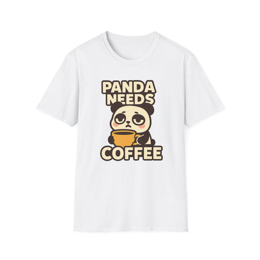 PANDA NEEDS COFFEE-  Funny Coffee T-Shirt
