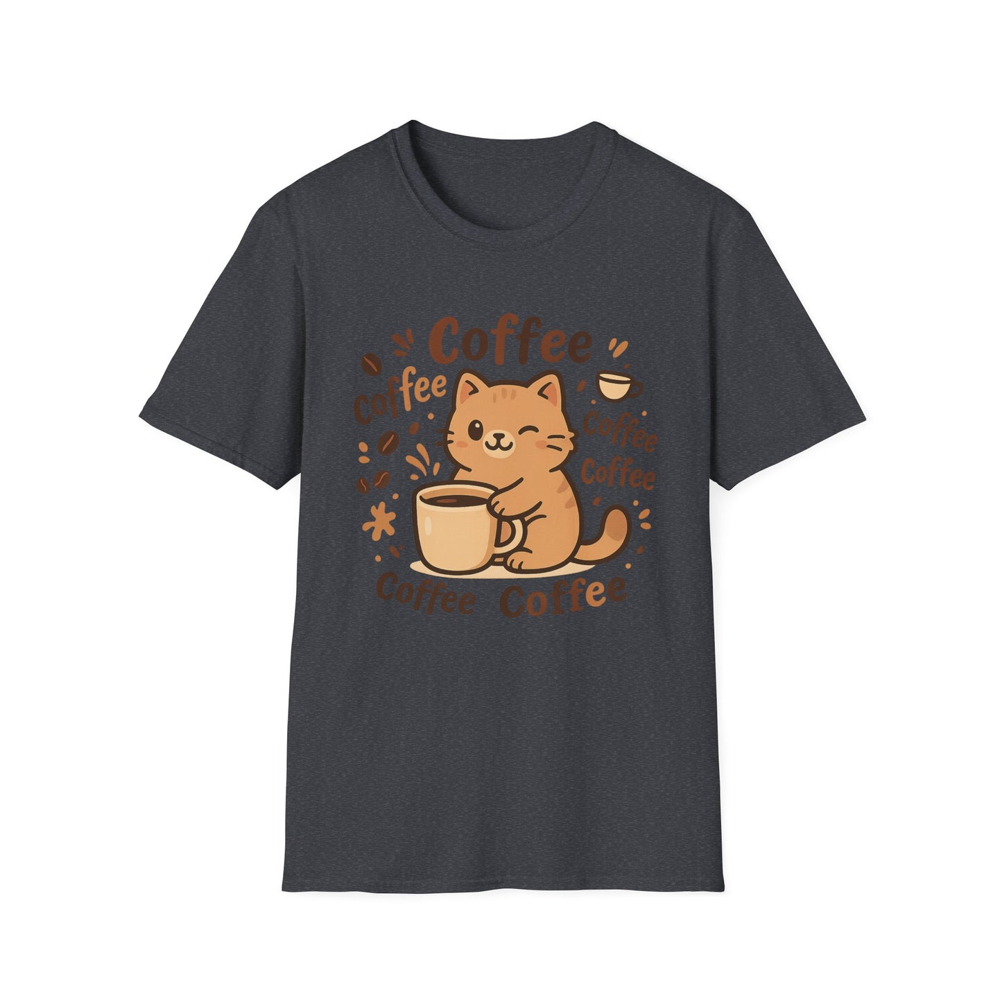 Coffee & Cat -  Funny Coffee T-Shirt