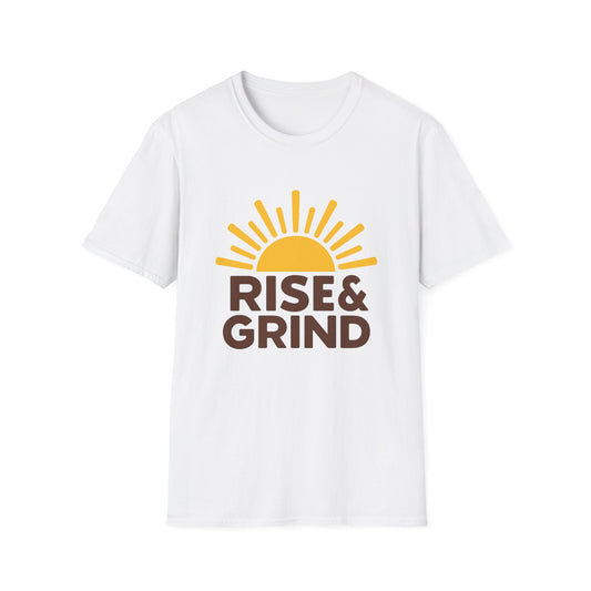 Rise & Grind -  Funny Coffee T-Shirt