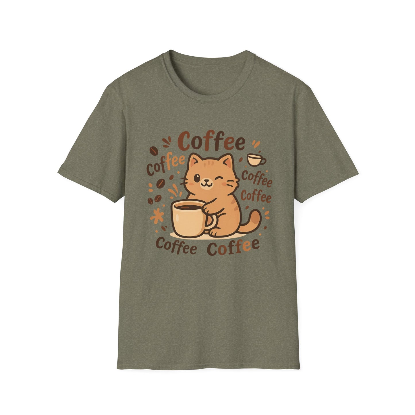 Coffee & Cat -  Funny Coffee T-Shirt