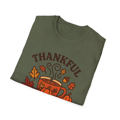 Thankful for Morning Brews -  Funny Thanksgiving Coffee T-Shirt