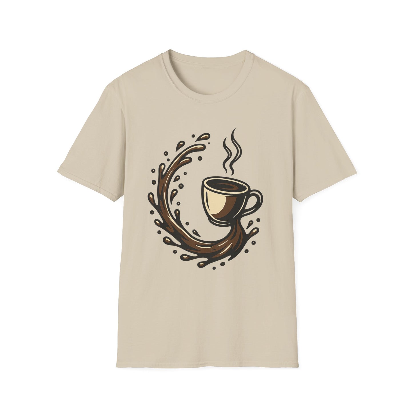 Coffee Splash Silhouette -  Funny Halloween Coffee T-Shirt