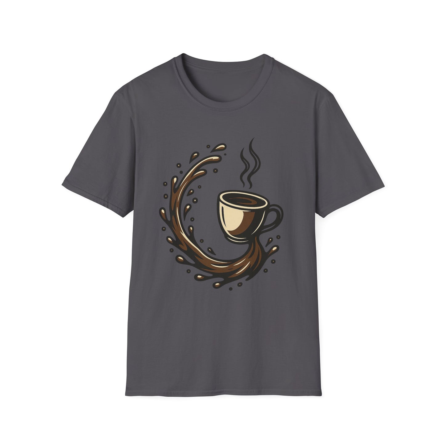 Coffee Splash Silhouette -  Funny Halloween Coffee T-Shirt