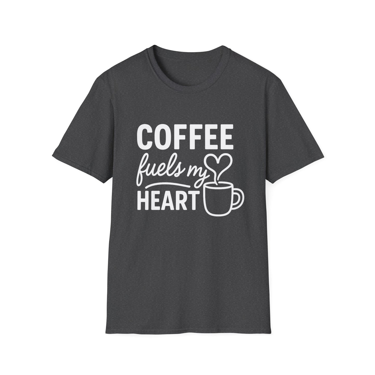 Coffee Fuels My Heart -  Funny Coffee T-Shirt