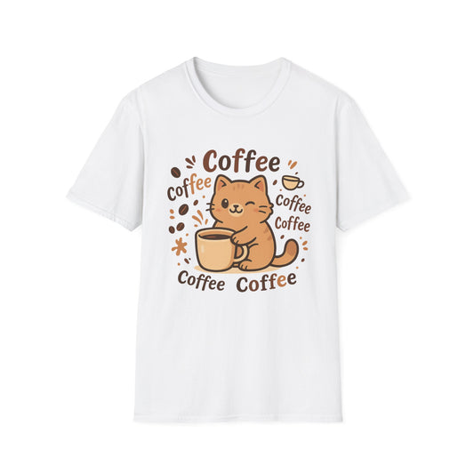 Coffee & Cat -  Funny Coffee T-Shirt