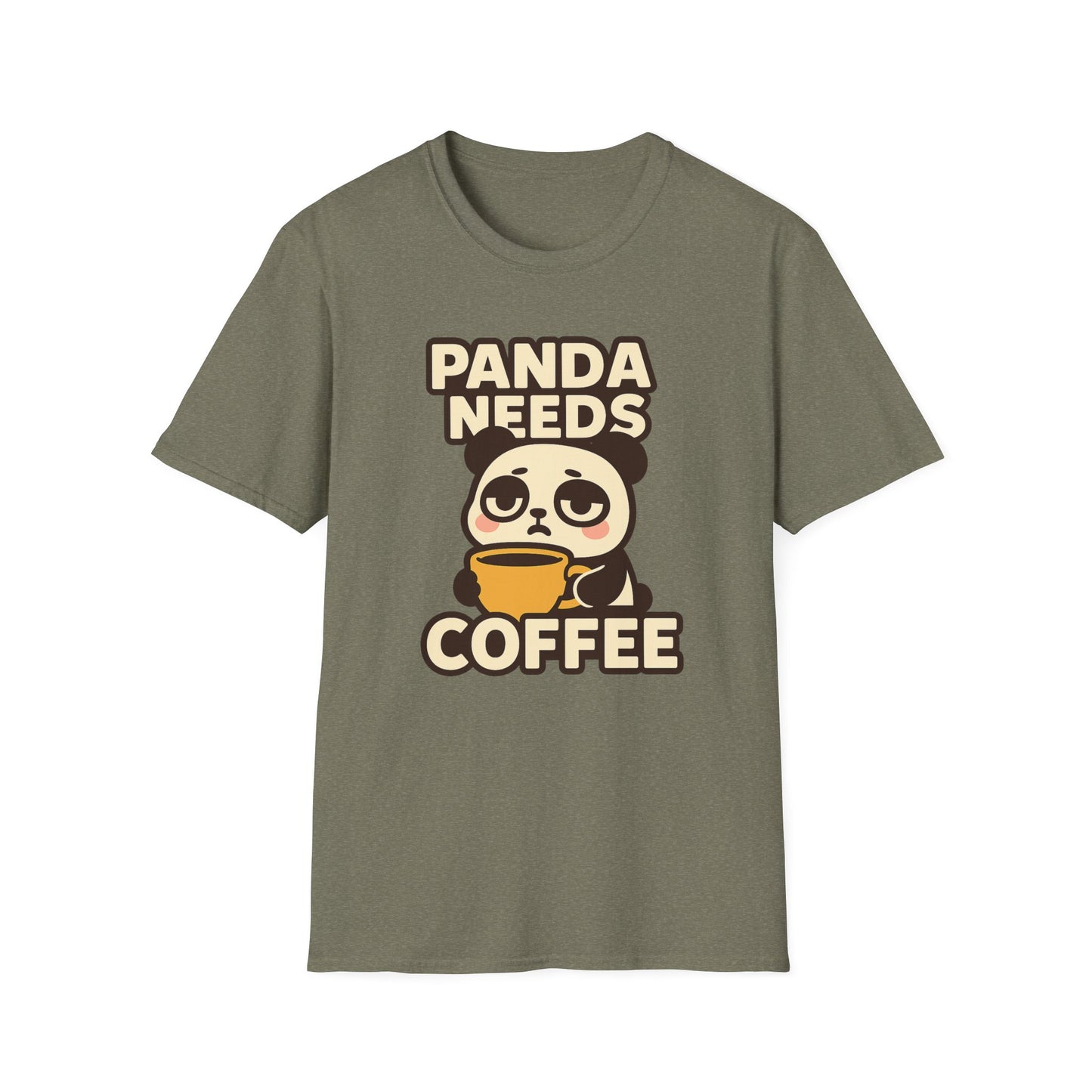 PANDA NEEDS COFFEE-  Funny Coffee T-Shirt