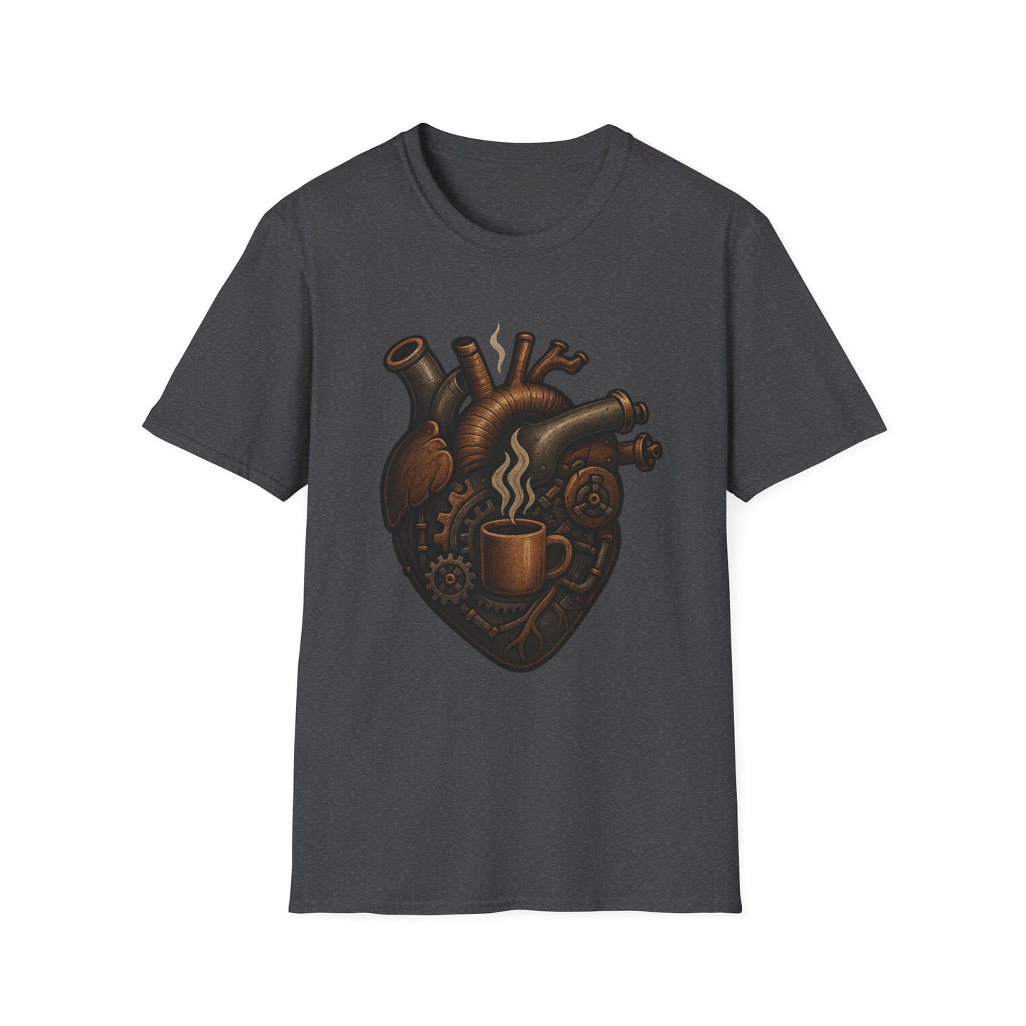 Mechanical Coffee Heart -  Funny Coffee T-Shirt